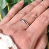 Oxidized Silver Bead Ring