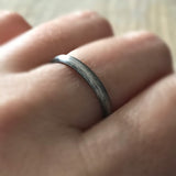 Antique Silver Half Round Ring