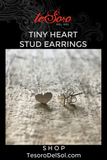 Sterling Silver Tiny Heart Stud Earrings