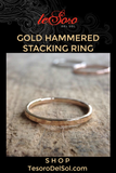 Gold Hammered Stacking Ring