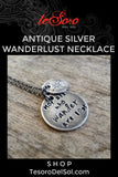 Antique Silver Wanderlust Necklace