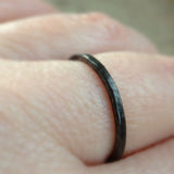 Black Silver Hammered Ring - TesoroDelSol