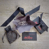 Men's Black Triple Wrap Leather Bracelet - TesoroDelSol