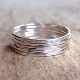 One Sterling Silver Skinny Ring
