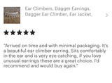 Boho Luxe Dagger Ear Climbers