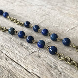Men's Lapis Lazuli Inlay Necklace