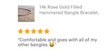 Rose Gold Hammered<br>Bangle Bracelet