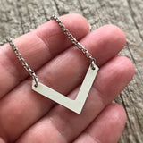 Sterling Silver Chevron Necklace