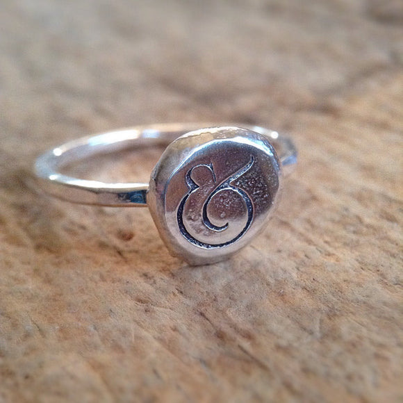 Sterling Silver Ampersand Ring