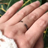 Oxidized Silver Cuff Ring