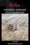 Crossing Arrows Stud Earrings