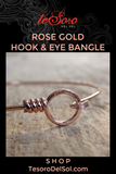 Rose Gold Hook and Eye<br>Bangle Bracelet