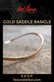 Gold Saddle<br>Bangle Bracelet