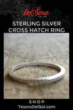 Silver Cross-Hatch Ring