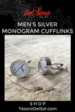 Silver Monogram Cufflinks
