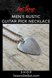 Men's Rustic Guitar Pick Chain Necklace