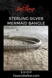 Sterling Silver Mermaid<br>Bangle Bracelet