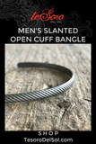 Men's Slanted Open Cuff Bracelet