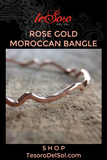 Rose Gold Moroccan<br>Bangle Bracelet