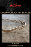 Gold Moroccan<br>Bangle Bracelet