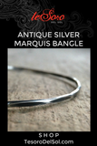 Antique Silver Marquis<br>Bangle Bracelet