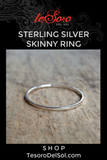 One Sterling Silver Skinny Ring