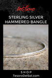Sterling Silver Hammered<br>Bangle Bracelet