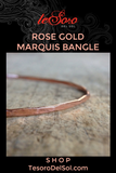 Rose Gold Marquis<br>Bangle Bracelet