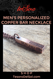 Men's Personalized Copper Bar Necklace