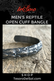 Men's Reptile Open Cuff Bracelet