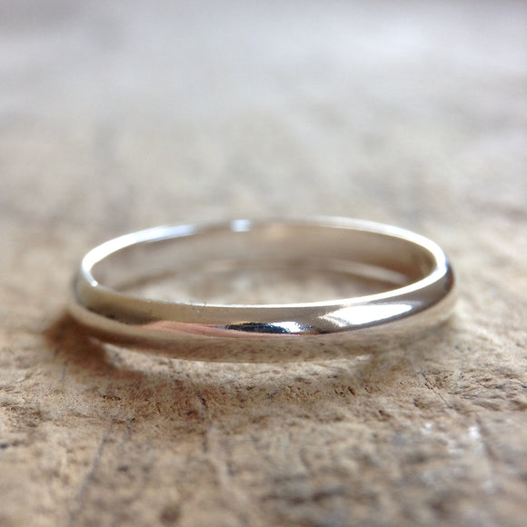 Sterling Silver Half Round Ring
