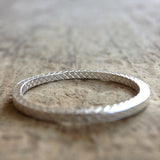 Silver Cross-Hatch Ring