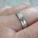 Set of 3 Sterling Silver Skinny Rings