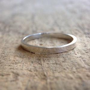 Flat Sterling Silver Ring