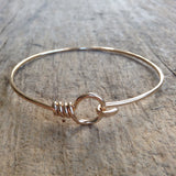 Gold Hook and Eye<br>Bangle Bracelet