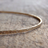 Gold Raw Silk<br>Bangle Bracelet