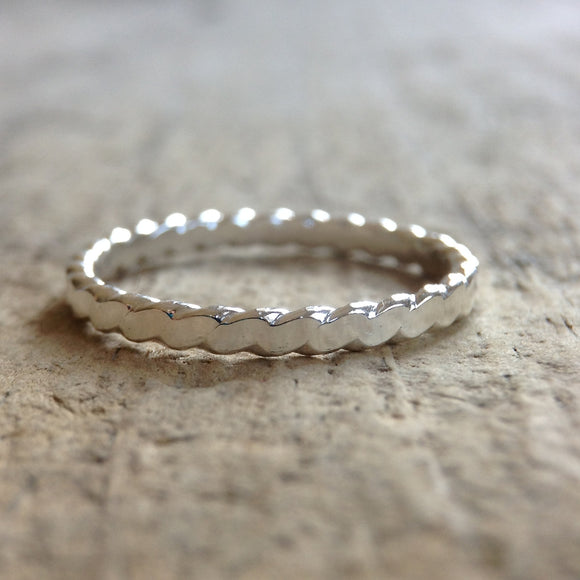 Sterling Silver Scalloped Ring