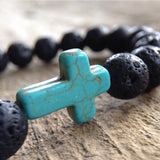 Men's Turquoise Cross Bracelet