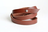 Men's Brown Triple Wrap Leather Bracelet - TesoroDelSol