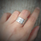 Five Stackable Sterling Silver Rings