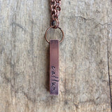 Men's Personalized Copper Bar Necklace