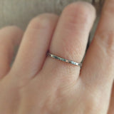 Antique Silver Hammered Stacking Ring