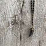 Men's Jasper Stone Rosary Necklace