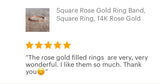 Rose Gold Square Ring