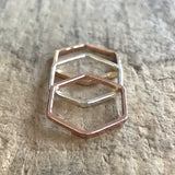 Set of 3 Hexagon Rings