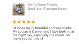 Men's Rustic Moon Phases Necklace - TesoroDelSol