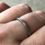 Antique Silver Cross-Hatch Ring